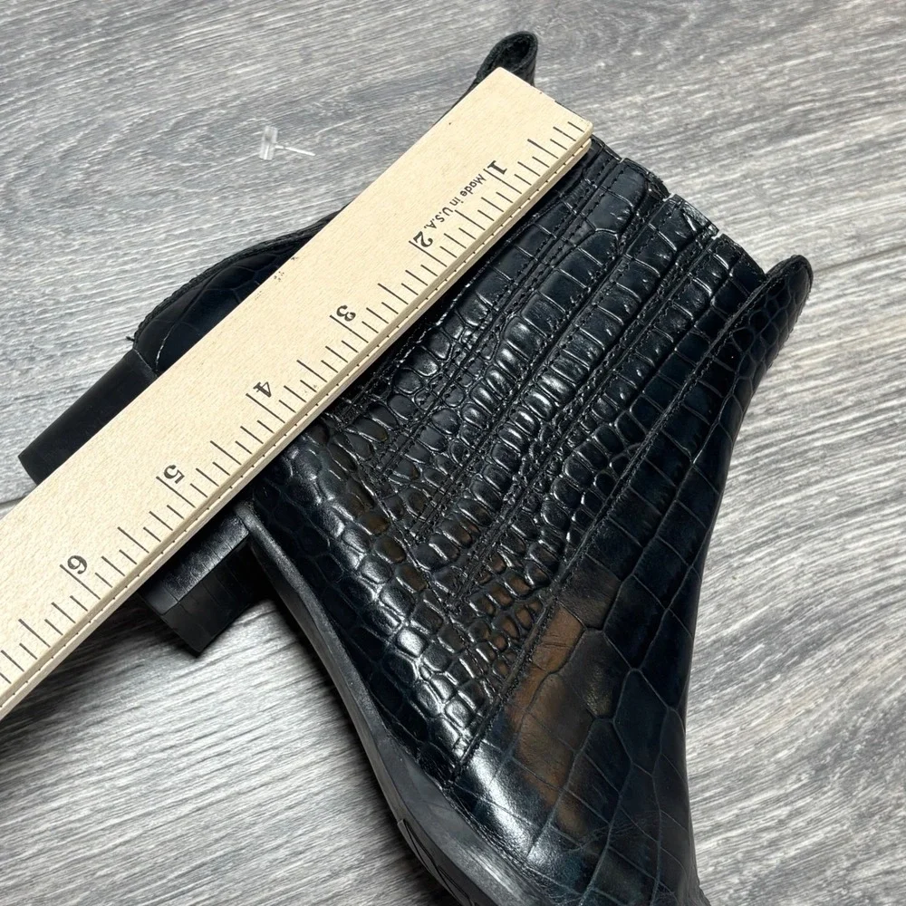 Trotters black croc